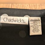 Chadwick's  Skirt Womens 8 Black White Polka Dot Flare Swing Midi Length Vintage‎ Photo 1