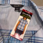 Eddie Bauer NEW Blue Plaid Short Sleeve Button Down Adventure Shirt Top size XL Photo 5