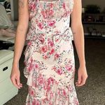 Babylon Collection Italia satin dress with bows and chiffon Pink Size 4 Photo 11