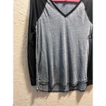 Fox Racing Grey With Black Sleeves Long Sleeve Shirt Woman’s Size Large Photo 1