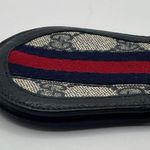 Gucci Coin Purse GG Coated Brown Canvas Web Navy & Red Stripe - Vintage Photo 7