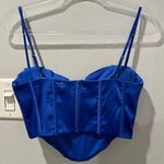 Royal Blue Corset Top Size M Photo 4