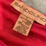 Bandolino  Size L Pink Crochet 3/4 Sleeve Ramie Blend Top 3/4 Sleeve Scoop Neck Photo 10