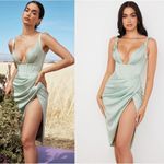 House Of CB NWOT  ‘Faye’ Pistachio green Corset Satin Corset Dress sz XS Photo 3