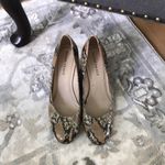 Ellen Tracy  Gloria Snakeskin Black Patent Leather Wedge Heel Size 8.5 Photo 6