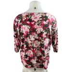 Lands' End  Multicolor Floral Half Sleeve Boat Neck T Shirt Tee Top Size 2XL Photo 1