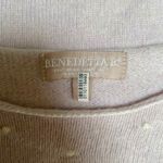 Bendetta B. Sweater Womens Small Pink White Swiss Dot Wool Cashmere Blend Photo 5