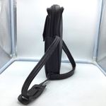 BRAND black leather travel bag w/adjustable strap Photo 12