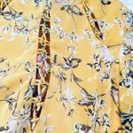 Romantic short dress with ruffles and yellow floral lace Bardot size 6/S Multiple Photo 13