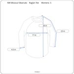 Bella Canvas Northwest Missouri State Bearcats Raglan Shirt Womens S Grey Green 3/4 Sleeve Photo 2