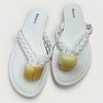Abound NWT  Frannie Sandals Size 6.5 White Flipflops Braided Strap Modern Chic Photo 0