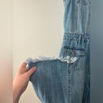 Forever 21 ‎ Sleeveless Frayed-Hem Blue Denim Button Up Jumpsuit Sz Small Photo 3