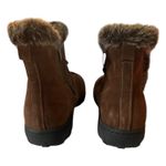 Khombu  Lisa Brown Suede Faux Fur Side Zip Boots Size 9 Photo 4