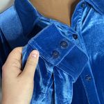 Isaac Mizrahi Live! Velvet Button Front Shirt in blue size 3X Photo 12