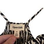 Open Edit  NEW sleeveless razor back midi dress XS black white animal print slit Photo 3