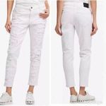 DKNY distressed high rise white bootcut ankle jeans / 29 / EUC Photo 1