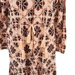Mille Resort Astrid Dress Sayulita Print Geometric Mosaic Cotton Pink Size‎ XS Photo 5