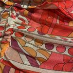 Pretty Little Thing Multi Abstract Print Ruched Underbust Cut Out Crop Top size 12 Photo 6