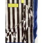 Henri Bendel  Brown Striped Tote Bag PVC Dog Walk Canvas Side Iconic Shop Photo 3