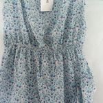 Yoins  blue‎ and white floral dress size medium Photo 3