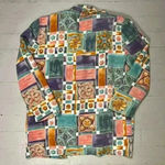 Vtg Jordana Colorful Patterned Women’s Blazer 3/4 Sleeve Made In The USA Blue Photo 7