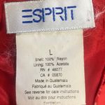 Vintage 90s Esprit Graphic Floral Print Mini Shift Dress Scoop Neck Red Womens 8 Photo 7