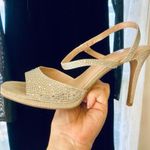 Kelly & Katie Sparkling Gold and Tan Heels 9 Photo 2
