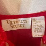 Victoria's Secret Vintage  Long Red Satin Lace Night Gown sz L Photo 5