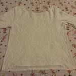 White off the shoulder swimsuit cover up sweatshirt Size M Photo 1