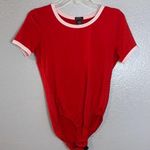 Rue 21 red stretchy short sleeve bodysuit Photo 0