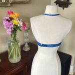 PINK - Victoria's Secret PINK T Shirt Bra Blue Zebra Print Photo 6