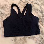 Quince NWT  Women's V Neck Navy Heathered Sports Bra Sz S Photo 2