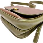 Loewe Vintage  Brown and Green Leather Single Flap Crossbody Shoulder Bag Photo 7