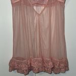 Victoria's Secret Y2K Sheer Lace & Mesh Flyaway Babydoll Slip Women’s L Vintage Photo 8