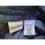 Bobbie Brooks Denim Embroidered‎ Floral Button Up Shirt Size Medium Blue Photo 2