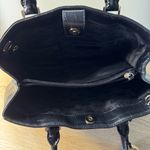 Michael Kors  Dillion Tote Black Croc Embossed Satchel Gold Hardware Structured Photo 3