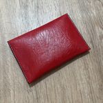 Leather Wallet and Card Holder Two Piece Set Red Photo 2