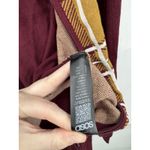 ASOS  Plaid Preppy Full Zip Sweater Women Small Burgundy Golf Club Photo 3