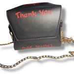 NWOT Women’s QiMing Tower Print Chinese Takeout Box Crossbody Novelty Purse Black Photo 3