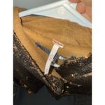 Free People  Bronze Sequin Hoodie Jacket Medium Bronze Photo 10