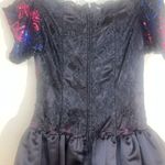 Vintage Scott McClintock Sequin Bodice Satin Puff Skirt Gown Dress 6 RARE Black Photo 11