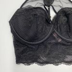Victoria's Secret  Black Very Sexy High Neck Corset Bra Top Size S-DD NWT Photo 3