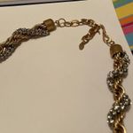 ZARA Beautiful Signed  runway fashion Rhinestone Look - Gold Tone Long Necklace Photo 2