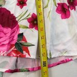 SheIn  CURVE‎ 1XL White Pink Rose Floral Tiered Maxi Skirt Women's Boho Photo 3