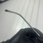 Slim Gray Metal Rectangular Eyeglasses ā Reading Glasses Frame Brown Photo 7