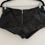 Edikted  ZIPPY FAUX LEATHER MICRO SHORTS Photo 0