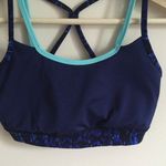 Gaiam Dual Dark Blue Multi Strap Atheltic Workout Sports Bra Photo 2