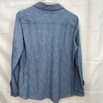 Old Navy  women’s medium wash denim button down long sleeve collar casual shirt M Photo 5