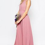 ASOS NWT TFNC WEDDING Serene High Neck Pleated Maxi Dress Size 10 Photo 0