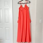 Lulu's Vibrant Love Coral Sleeveless Ruffled Maxi Dress Womens Size XS Pink Photo 4